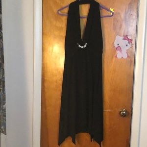 Black halter dress